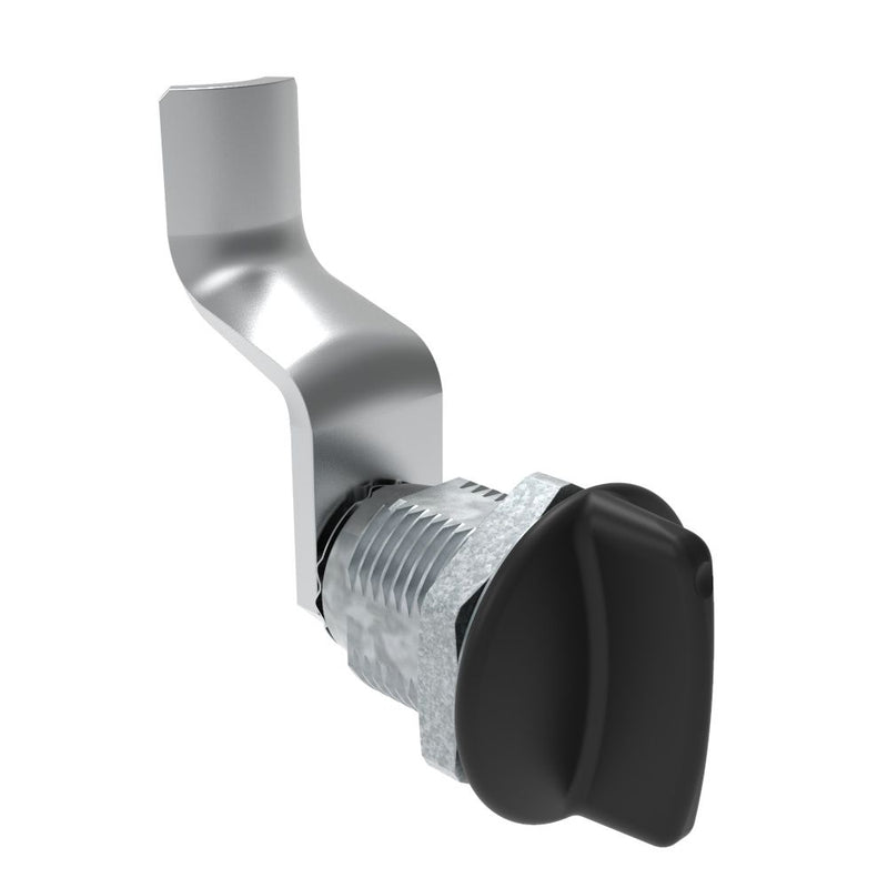 SOUTHCO Quarter-Turn Cam Latch, Short wing, 42mm (1.65 in) Grip, Not Sealed, Zinc Alloy, Powder Coat, Black [E5-2-115-180]