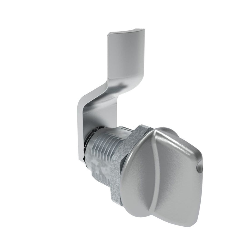 SOUTHCO Quarter-Turn Cam Latch, Tall wing, 8mm (.31 in) Grip, Not Sealed, Zinc Alloy, Chrome Plated, Bright [E5-2-121-010]
