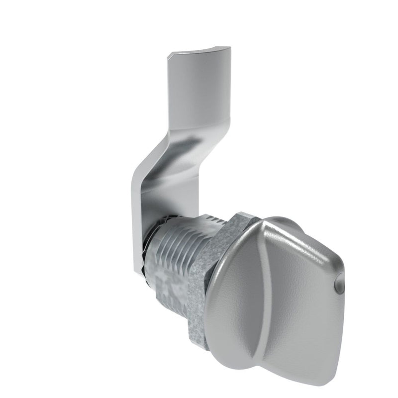 SOUTHCO Quarter-Turn Cam Latch, Tall wing, 12mm (.47 in) Grip, Not Sealed, Zinc Alloy, Chrome Plated, Bright [E5-2-121-030]