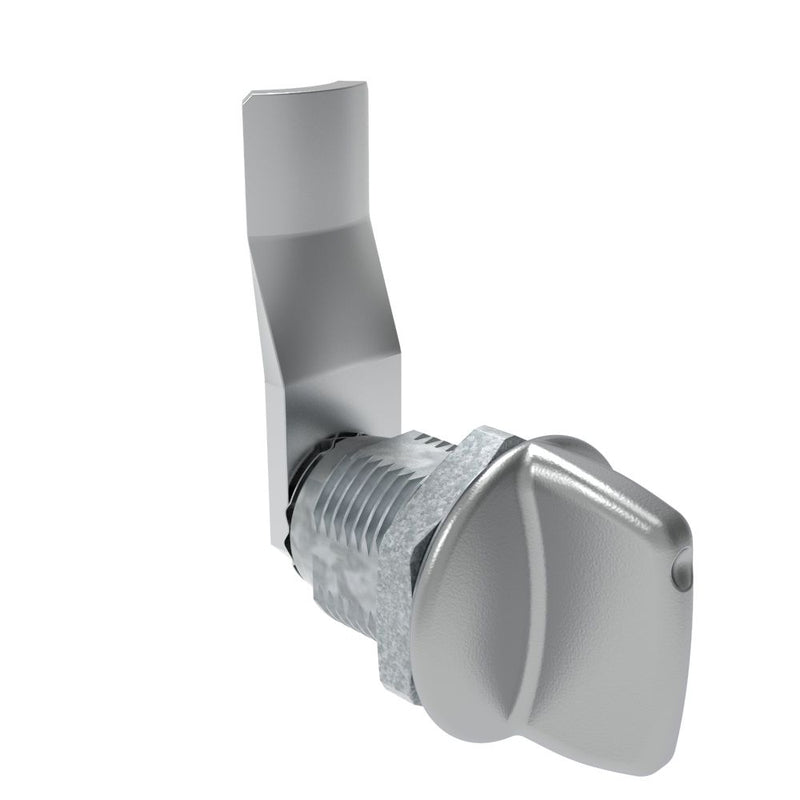 SOUTHCO Quarter-Turn Cam Latch, Tall wing, 26mm (1.02 in) Grip, Not Sealed, Zinc Alloy, Chrome Plated, Bright [E5-2-121-100]