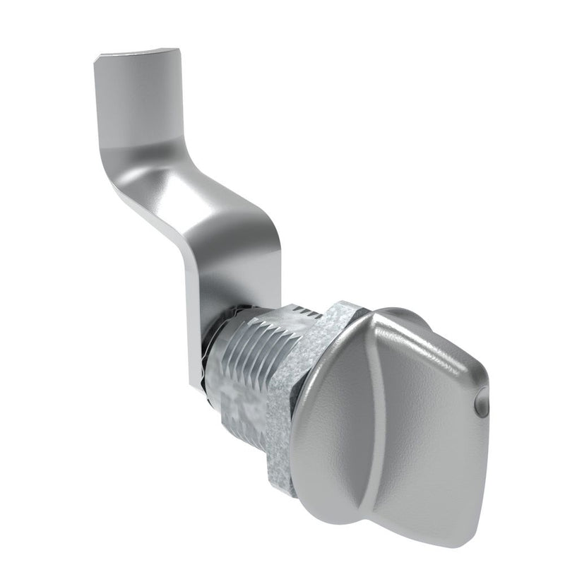 SOUTHCO Quarter-Turn Cam Latch, Tall wing, 44mm (1.73 in) Grip, Not Sealed, Zinc Alloy, Chrome Plated, Bright [E5-2-121-190]