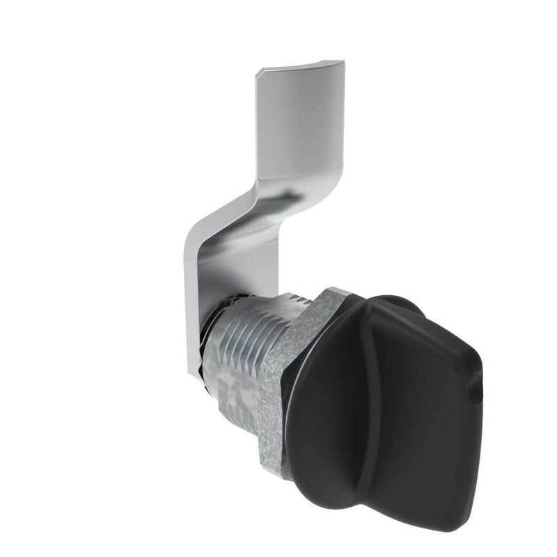 SOUTHCO Quarter-Turn Cam Latch, Tall wing, 8mm (.31 in) Grip, Sealed, Zinc Alloy, Powder Coat, Black [E5-2-125-011]