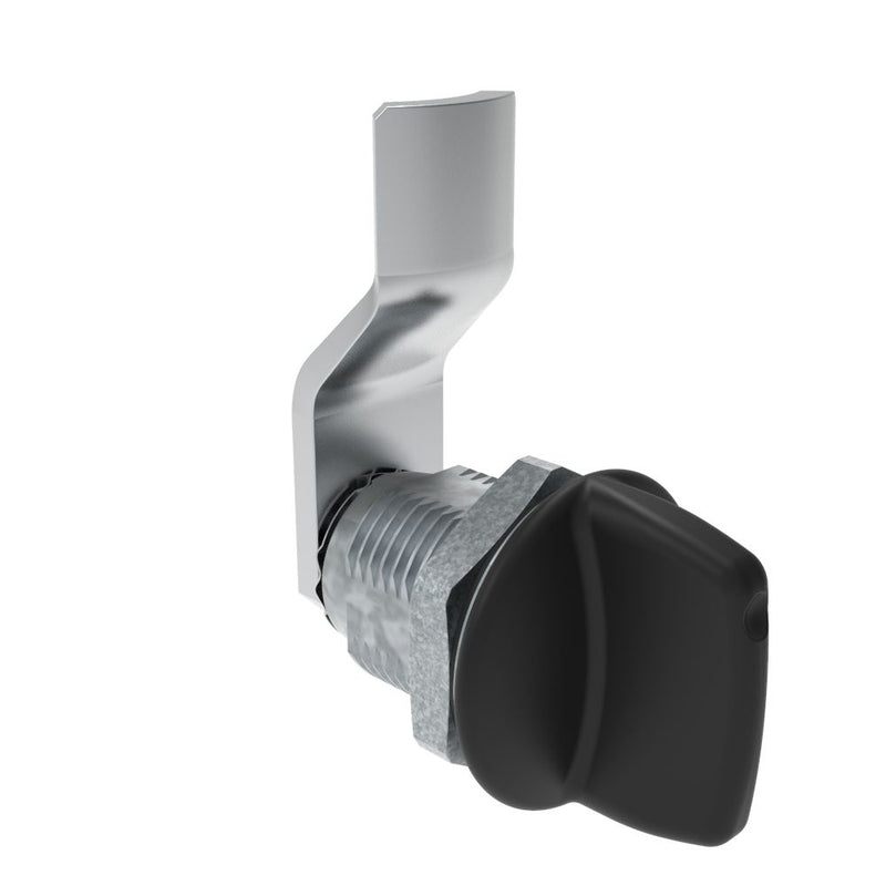 SOUTHCO Quarter-Turn Cam Latch, Tall wing, 12mm (.47 in) Grip, Sealed, Zinc Alloy, Powder Coat, Black [E5-2-125-031]