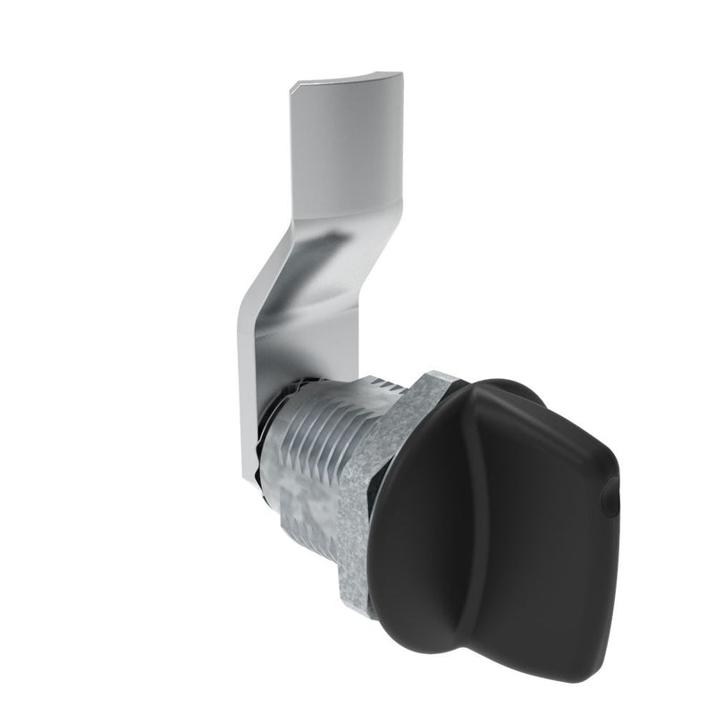 SOUTHCO Quarter-Turn Cam Latch, Tall wing, 14mm (.55 in) Grip, Not Sealed, Zinc Alloy, Powder Coat, Black [E5-2-125-040]