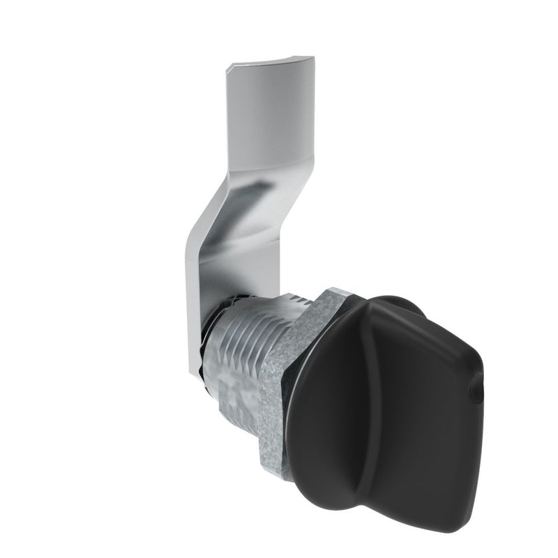 SOUTHCO Quarter-Turn Cam Latch, Tall wing, 14mm (.55 in) Grip, Sealed, Zinc Alloy, Powder Coat, Black [E5-2-125-041]