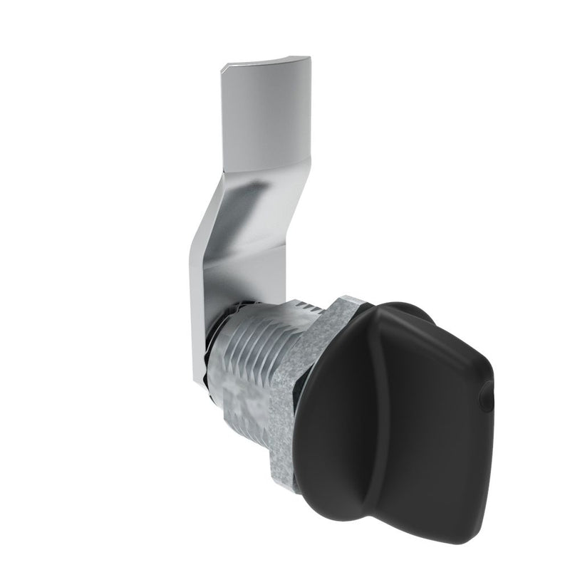 SOUTHCO Quarter-Turn Cam Latch, Tall wing, 16mm (.63 in) Grip, Not Sealed, Zinc Alloy, Powder Coat, Black [E5-2-125-050]