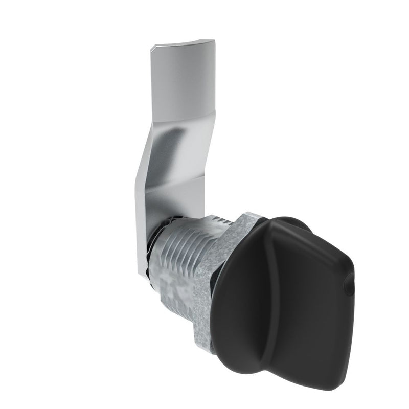 SOUTHCO Quarter-Turn Cam Latch, Tall wing, 18mm (.71 in) Grip, Not Sealed, Zinc Alloy, Powder Coat, Black [E5-2-125-060]