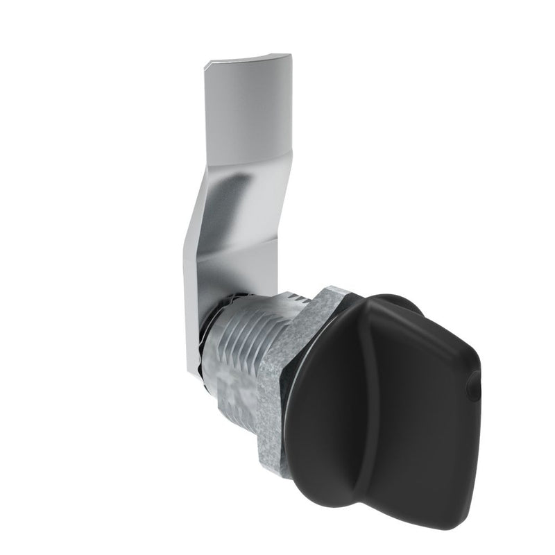 SOUTHCO Quarter-Turn Cam Latch, Tall wing, 18mm (.71 in) Grip, Sealed, Zinc Alloy, Powder Coat, Black [E5-2-125-061]