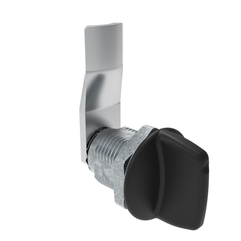 SOUTHCO Quarter-Turn Cam Latch, Tall wing, 20mm (.79 in) Grip, Not Sealed, Zinc Alloy, Powder Coat, Black [E5-2-125-070]