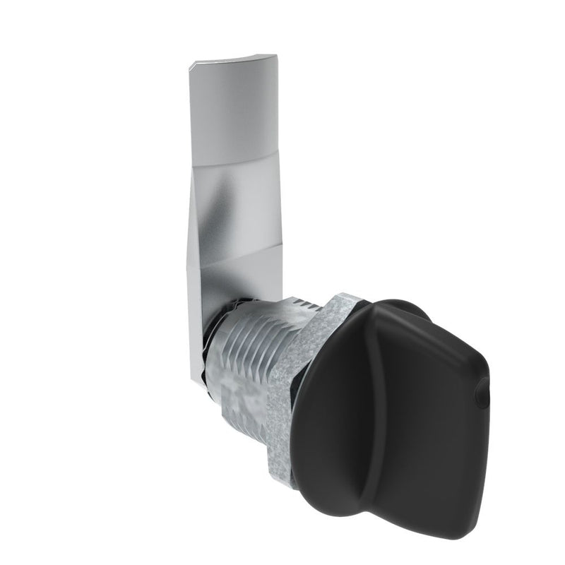 SOUTHCO Quarter-Turn Cam Latch, Tall wing, 22mm (.87 in) Grip, Not Sealed, Zinc Alloy, Powder Coat, Black [E5-2-125-080]