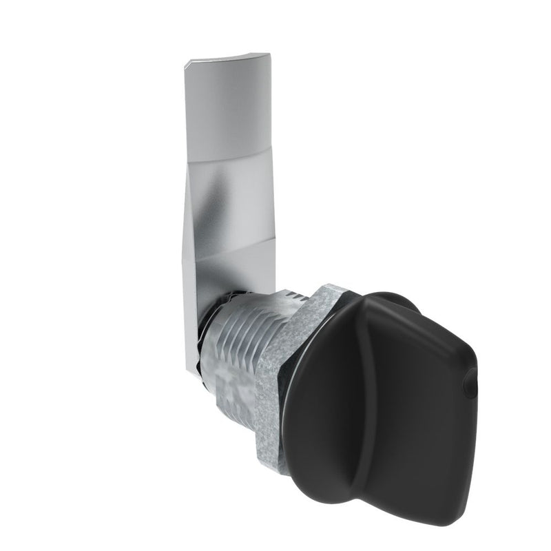 SOUTHCO Quarter-Turn Cam Latch, Tall wing, 22mm (.87 in) Grip, Sealed, Zinc Alloy, Powder Coat, Black [E5-2-125-081]