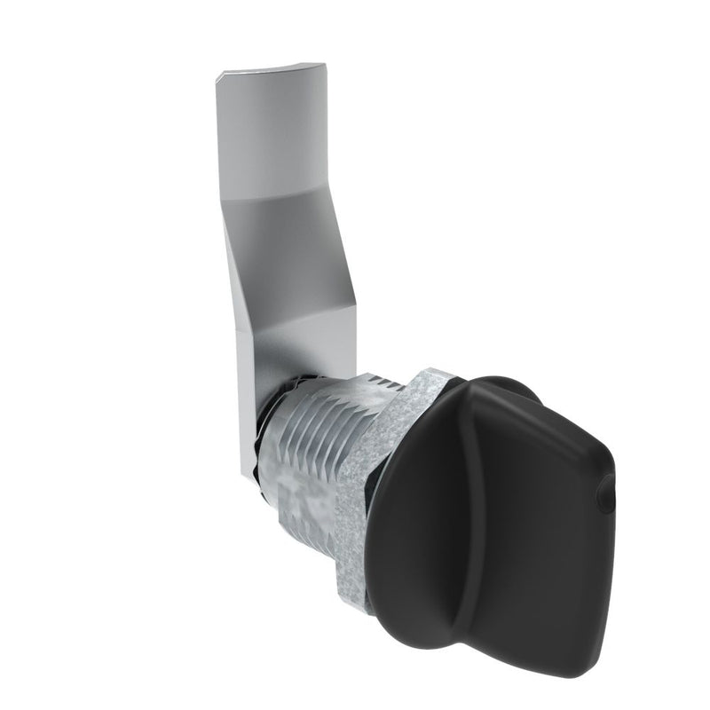 SOUTHCO Quarter-Turn Cam Latch, Tall wing, 26mm (1.02 in) Grip, Not Sealed, Zinc Alloy, Powder Coat, Black [E5-2-125-100]
