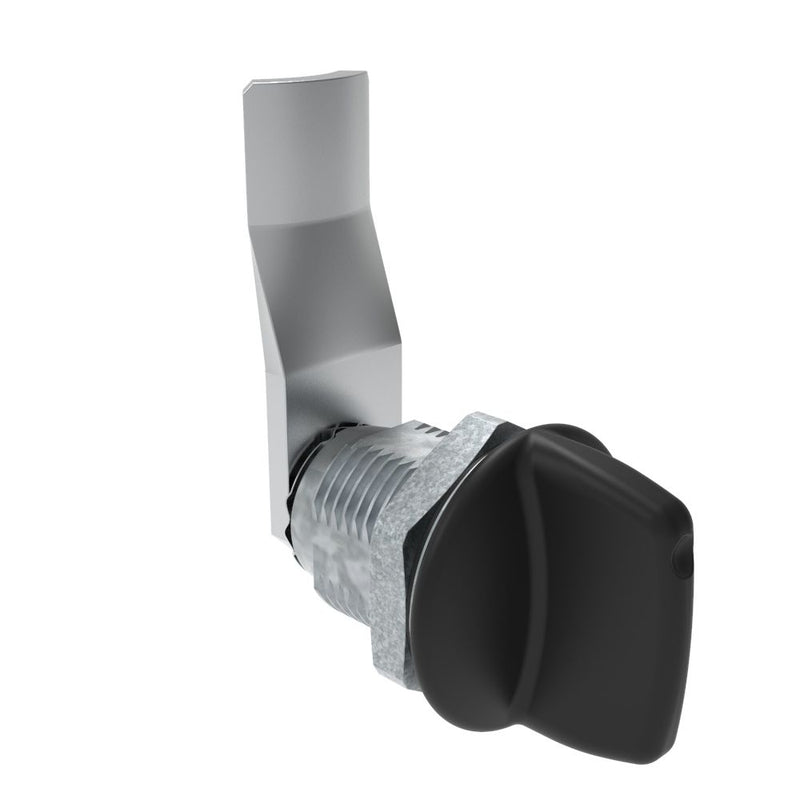SOUTHCO Quarter-Turn Cam Latch, Tall wing, 26mm (1.02 in) Grip, Sealed, Zinc Alloy, Powder Coat, Black [E5-2-125-101]