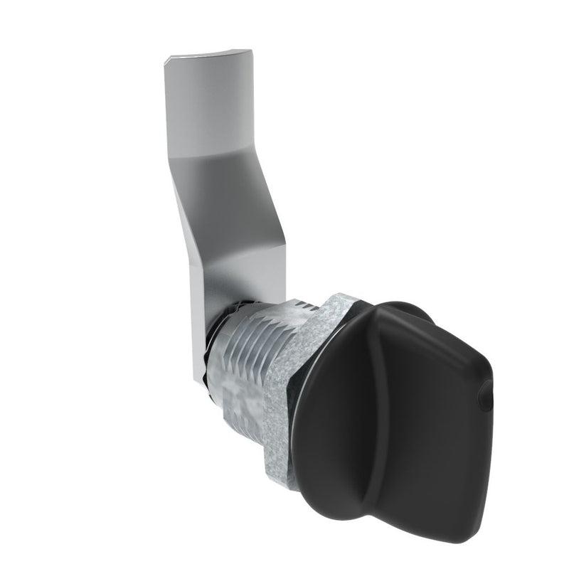 SOUTHCO Quarter-Turn Cam Latch, Tall wing, 28mm (1.10 in) Grip, Sealed, Zinc Alloy, Powder Coat, Black [E5-2-125-111]