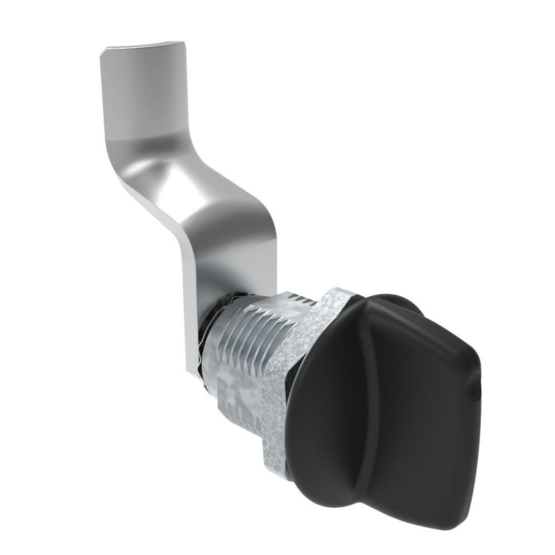 SOUTHCO Quarter-Turn Cam Latch, Tall wing, 42mm (1.65 in) Grip, Not Sealed, Zinc Alloy, Powder Coat, Black [E5-2-125-180]