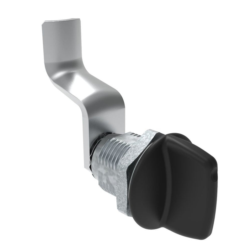 SOUTHCO Quarter-Turn Cam Latch, Tall wing, 44mm (1.73 in) Grip, Sealed, Zinc Alloy, Powder Coat, Black [E5-2-125-191]