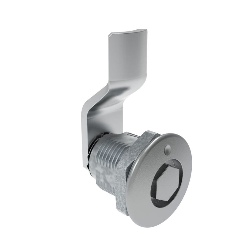 SOUTHCO Quarter-Turn Cam Latch, Bellcore 216, 10mm (.39 in) Grip, Not Sealed, Zinc Alloy, Chrome Plated, Bright [E5-2-131-020]