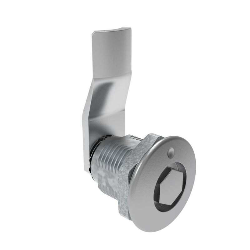 SOUTHCO Quarter-Turn Cam Latch, Bellcore 216, 18mm (.71 in) Grip, Not Sealed, Zinc Alloy, Chrome Plated, Bright [E5-2-131-060]