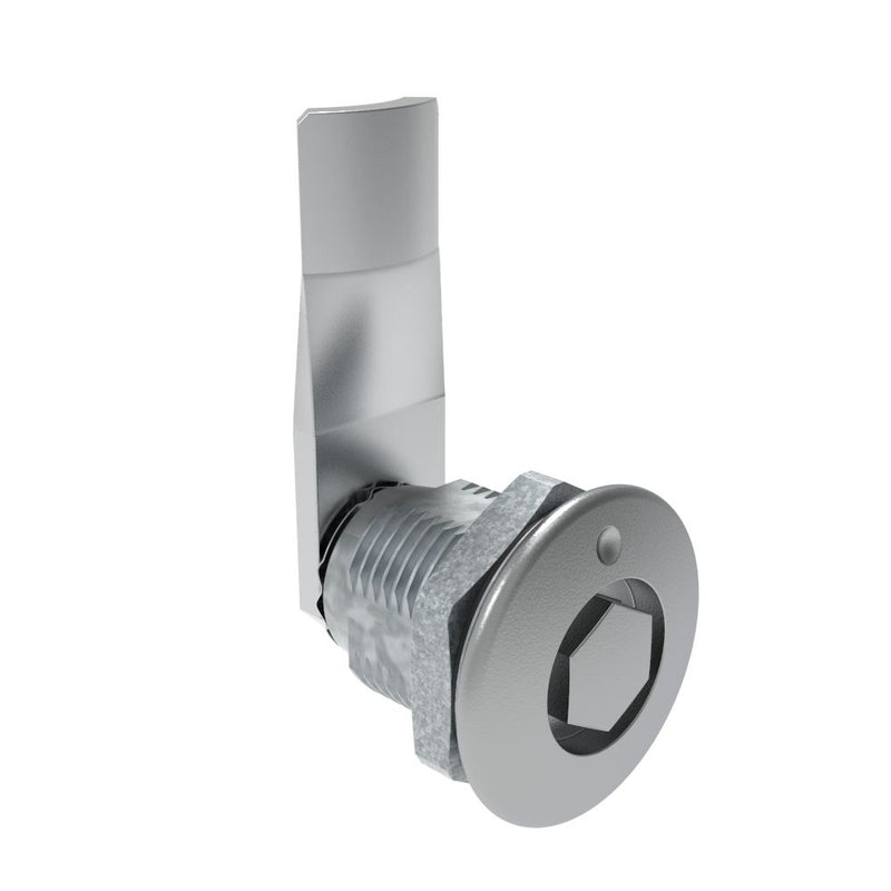 SOUTHCO Quarter-Turn Cam Latch, Bellcore 216, 22mm (.87 in) Grip, Sealed, Zinc Alloy, Chrome Plated, Bright [E5-2-131-081]