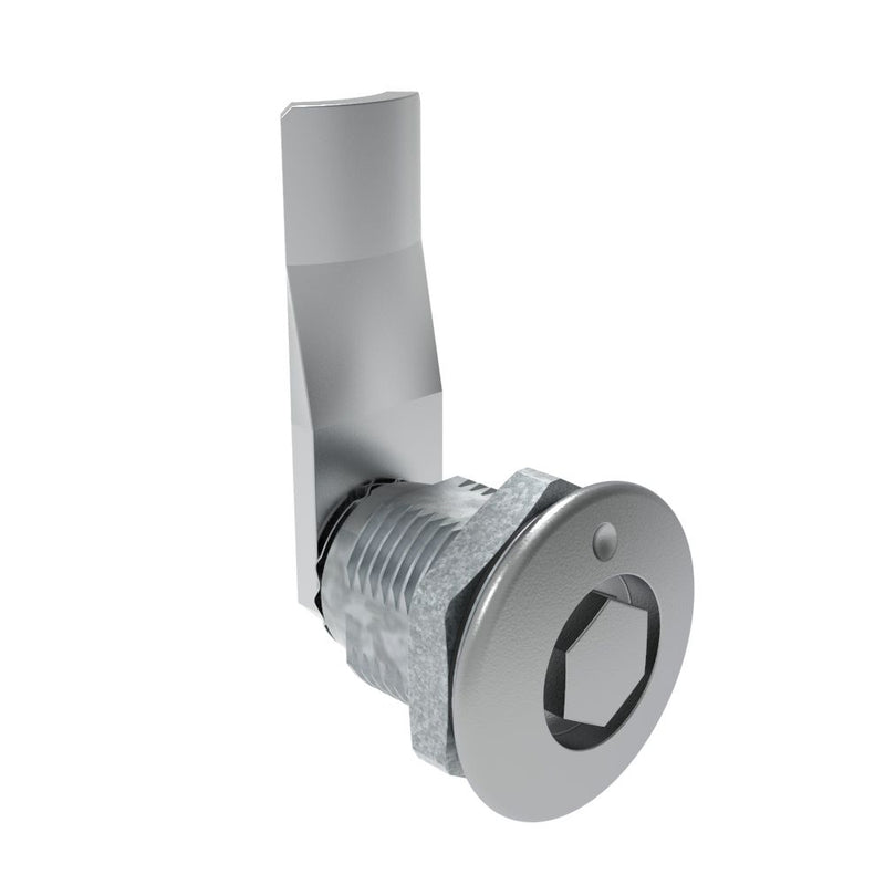 SOUTHCO Quarter-Turn Cam Latch, Bellcore 216, 24mm (.94 in) Grip, Sealed, Zinc Alloy, Chrome Plated, Bright [E5-2-131-091]
