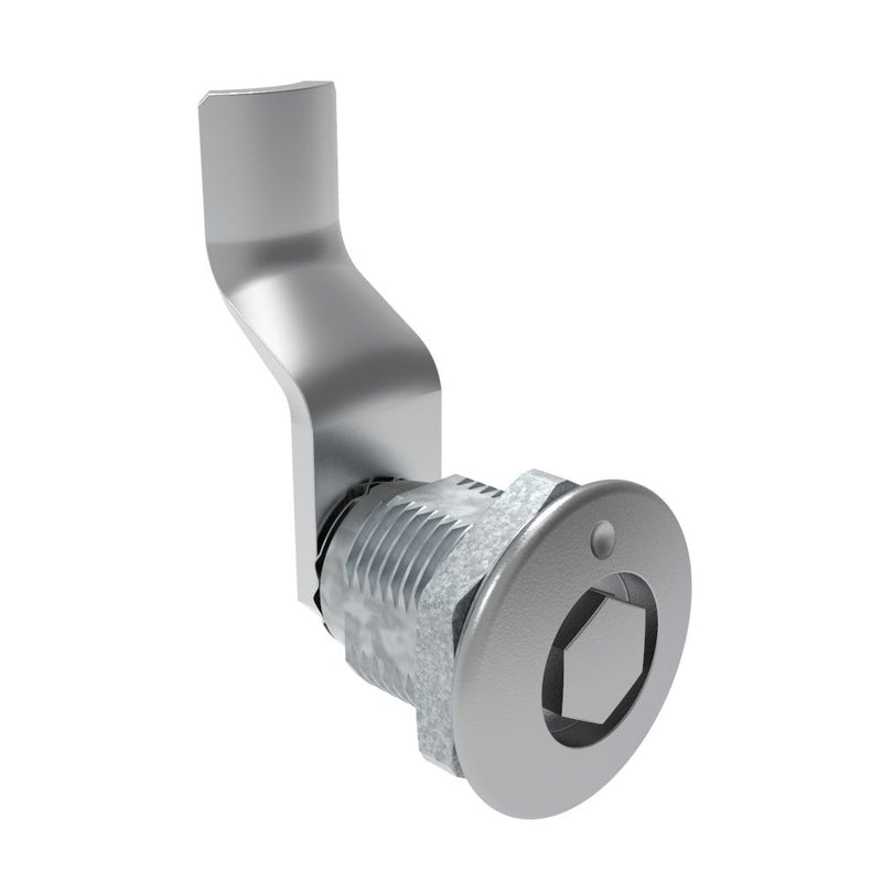 SOUTHCO Quarter-Turn Cam Latch, Bellcore 216, 36mm (1.42 in) Grip, Not Sealed, Zinc Alloy, Chrome Plated, Bright [E5-2-131-150]