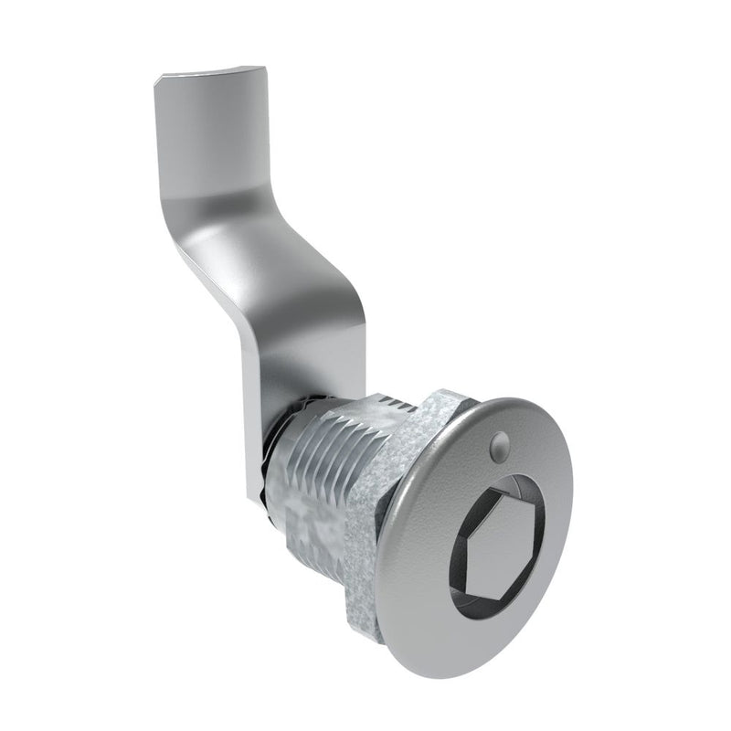 SOUTHCO Quarter-Turn Cam Latch, Bellcore 216, 38mm (1.50 in) Grip, Not Sealed, Zinc Alloy, Chrome Plated, Bright [E5-2-131-160]