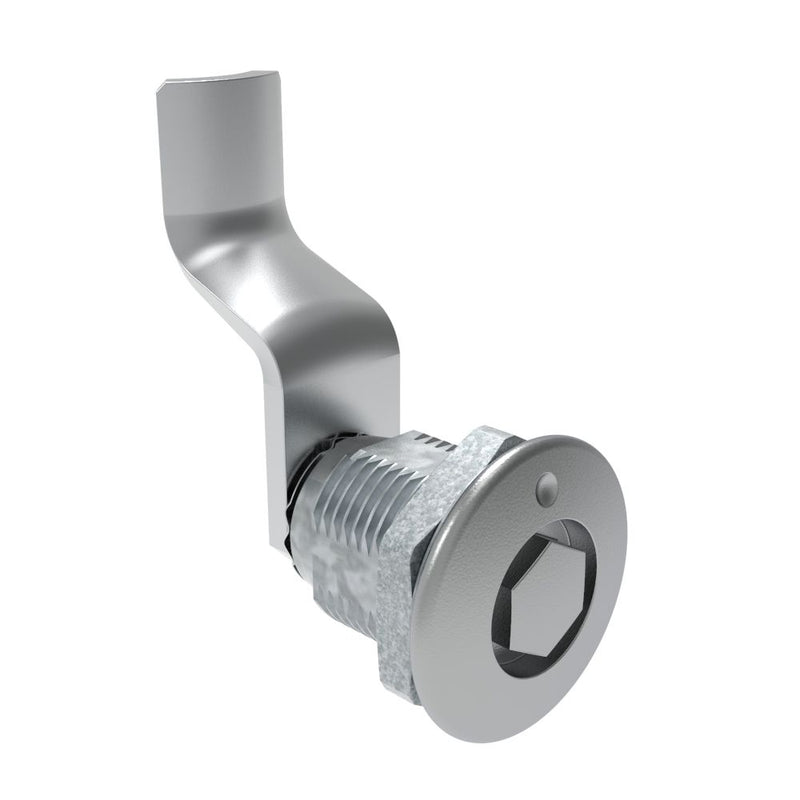 SOUTHCO Quarter-Turn Cam Latch, Bellcore 216, 40mm (1.57 in) Grip, Not Sealed, Zinc Alloy, Chrome Plated, Bright [E5-2-131-170]
