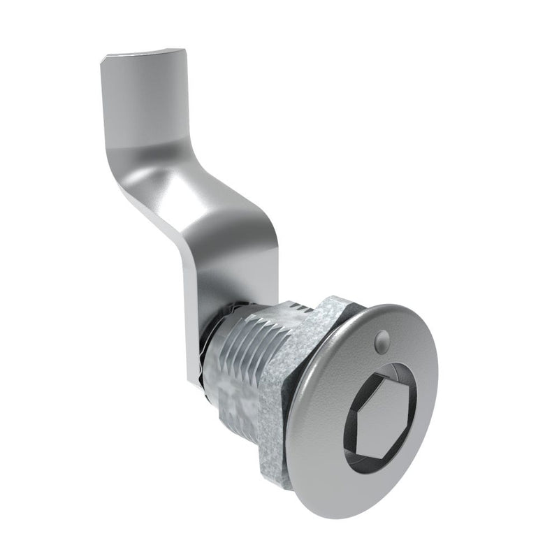 SOUTHCO Quarter-Turn Cam Latch, Bellcore 216, 42mm (1.65 in) Grip, Sealed, Zinc Alloy, Chrome Plated, Bright [E5-2-131-181]