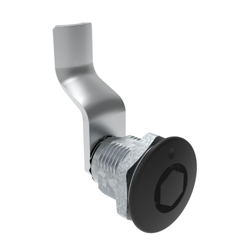SOUTHCO Quarter-Turn Cam Latch, Bellcore 216, 38mm (1.50 in) Grip, Sealed, Zinc Alloy, Powder Coat, Black [E5-2-135-161]