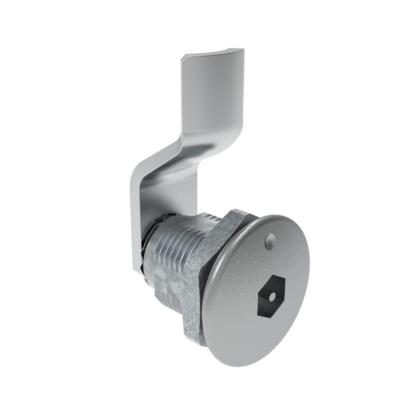 SOUTHCO Quarter-Turn Cam Latch, Bellcore Electronics, 8mm (.31 in) Grip, Sealed, Zinc Alloy, Chrome Plated, Bright [E5-2-191-011]