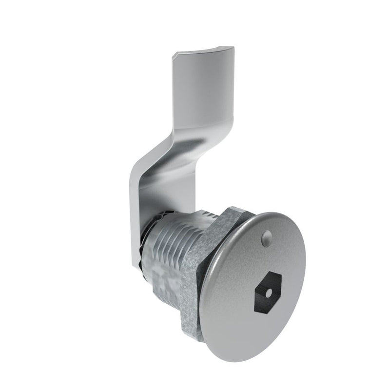 SOUTHCO Quarter-Turn Cam Latch, Bellcore Electronics, 10mm (.39 in) Grip, Sealed, Zinc Alloy, Chrome Plated, Bright [E5-2-191-021]