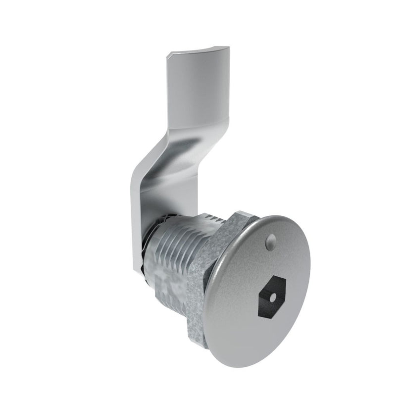 SOUTHCO Quarter-Turn Cam Latch, Bellcore Electronics, 12mm (.47 in) Grip, Not Sealed, Zinc Alloy, Chrome Plated, Bright [E5-2-191-030]