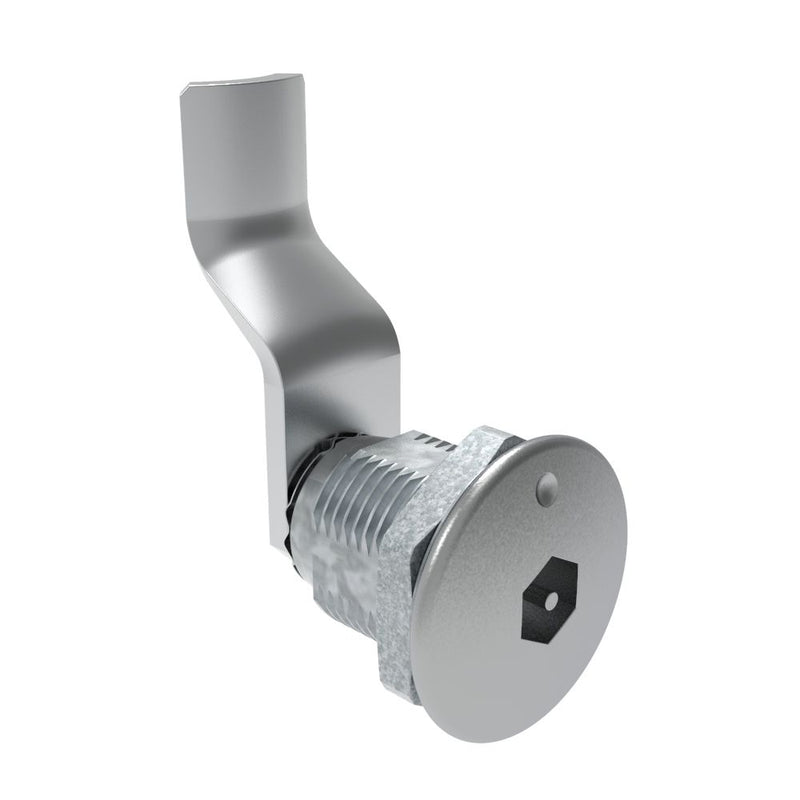 SOUTHCO Quarter-Turn Cam Latch, Bellcore Electronics, 36mm (1.42 in) Grip, Not Sealed, Zinc Alloy, Chrome Plated, Bright [E5-2-191-150]