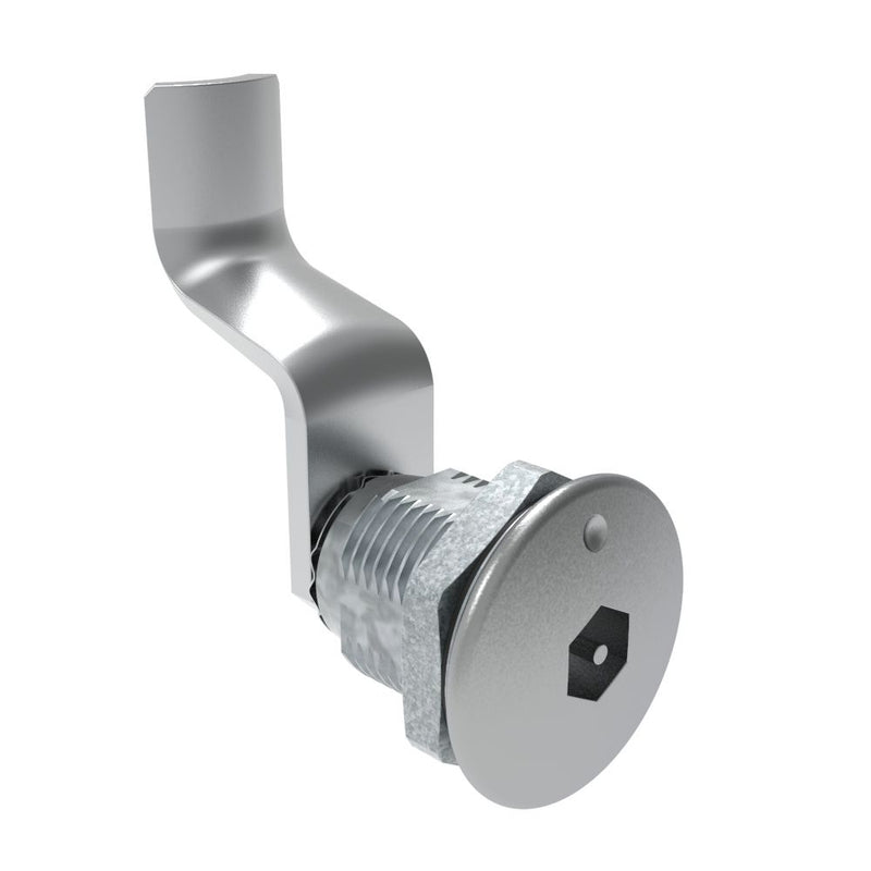 SOUTHCO Quarter-Turn Cam Latch, Bellcore Electronics, 44mm (1.73 in) Grip, Sealed, Zinc Alloy, Chrome Plated, Bright [E5-2-191-191]