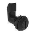 SOUTHCO Quarter-Turn Cam Latch, Slotted Recess, 24mm (.94 in) Grip, Sealed, Nylon, Black [E5-4-003-241]