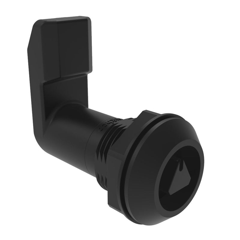 SOUTHCO Quarter-Turn Cam Latch, 8 mm Triangle, 34mm (1.34 in) Grip, Sealed, Nylon, Black [E5-4-033-341]
