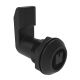 SOUTHCO Quarter-Turn Cam Latch, 8 mm Square, 26mm (1.02 in) Grip, Sealed, Nylon, Black [E5-4-053-261]