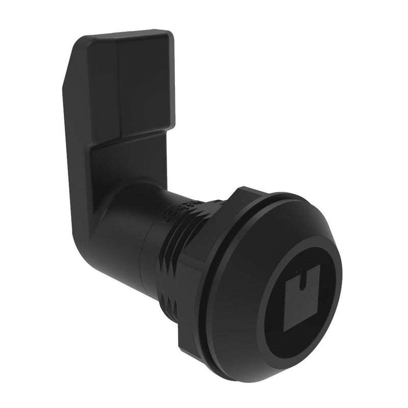 SOUTHCO Quarter-Turn Cam Latch, 8 mm Square, 28mm (1.10 in) Grip, Sealed, Nylon, Black [E5-4-053-281]