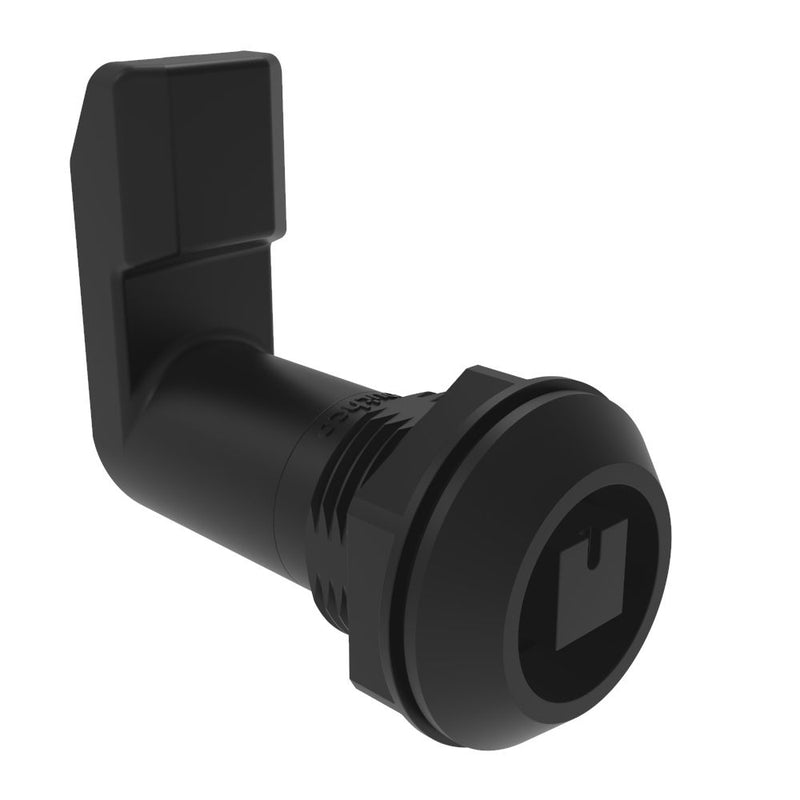 SOUTHCO Quarter-Turn Cam Latch, 8 mm Square, 36mm (1.42 in) Grip, Sealed, Nylon, Black [E5-4-053-361]