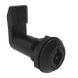 SOUTHCO Quarter-Turn Cam Latch, 3 mm Double Bitted Recess, 36mm (1.42 in) Grip, Sealed, Nylon, Black [E5-4-063-361]