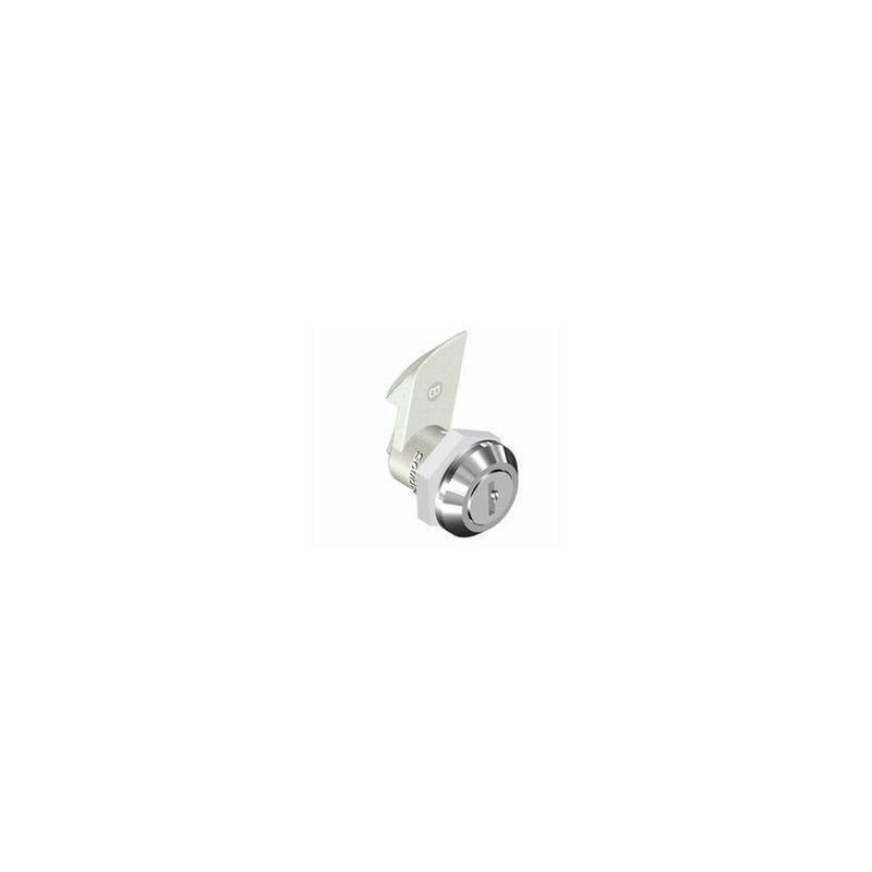 SOUTHCO Quarter-Turn Cam Latch, Key Locking, 23mm (.91 in) Grip, Not Sealed, Zinc Alloy, Chrome Plated, Bright [E5-5-402-520-10]
