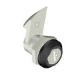 SOUTHCO Quarter-Turn Cam Latch, Key Locking, 23mm (.91 in) Grip, Not Sealed, Zinc Alloy, Powder Coat, Black [E5-5-405-520-13]