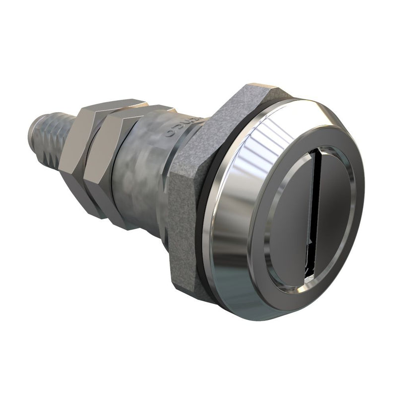 SOUTHCO Quarter-Turn Cam Latch, Adjustable, Slotted Reccess, Zinc Alloy, Chrome Plated, Bright [E5-6-002-01]