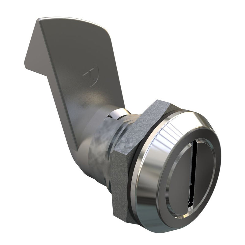 SOUTHCO Quarter-Turn Cam Latch, Slotted Recess, 23mm (.91 in) Grip, Sealed, Zinc Alloy, Chrome Plated, Bright [E5-6-002-510]