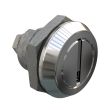 SOUTHCO Quarter-Turn Cam Latch, Slotted Recess, Without Cam, Sealed, Zinc Alloy, Chrome Plated, Bright [E5-6-002-UU1]
