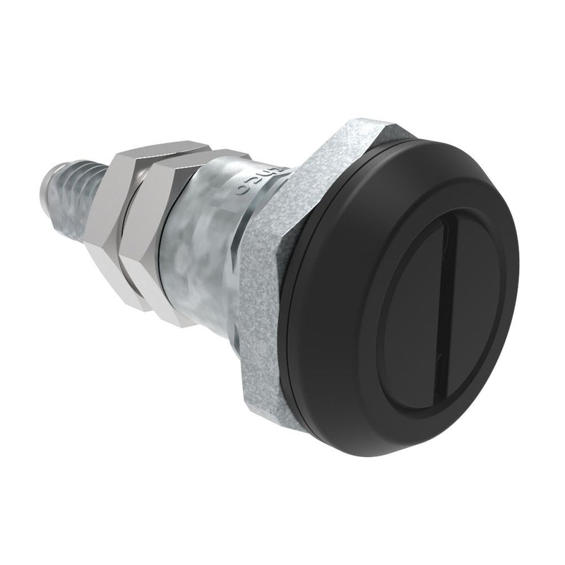 SOUTHCO Quarter-Turn Cam Latch, Adjustable, Slotted Reccess, Zinc Alloy, Chrome Plated, Bright [E5-6-005-01]
