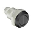 SOUTHCO Quarter-Turn Cam Latch, Slotted Recess, Spring-return Actuator, Sealed, Zinc Alloy, Powder Coat, Black [E5-6-005-TR0]