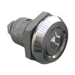 SOUTHCO Quarter-Turn Cam Latch, 8 mm Hex Recess, Spring-return Actuator, Sealed, Zinc Alloy, Chrome Plated, Bright [E5-6-012-TL0]
