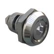 SOUTHCO Quarter-Turn Cam Latch, 8 mm Hex Recess, Spring-return Actuator, Sealed, Zinc Alloy, Chrome Plated, Bright [E5-6-012-TR0]