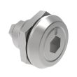 SOUTHCO Quarter-Turn Cam Latch, 8 mm Hex Recess, Without Cam, Sealed, 316 Stainless Steel, Passivated, 0 [E5-6-0127-UU1]